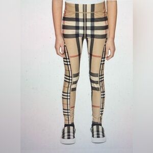 Burberry, new with tags, contrast check, nylon leggings, kids size 2Y